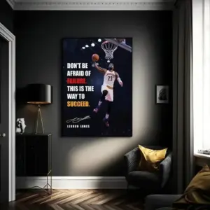 Kobe slam dunk canvas art back view inspirational trader office decor