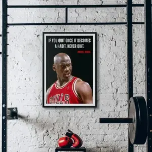 Motivational Kobe slam dunk wall art canvas side view for training hall