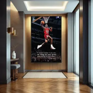 Kobe slam dunk motivational wall art canvas hanging example for gym