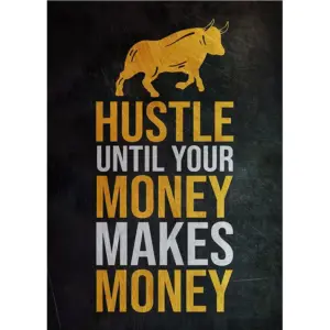 Inspirational trading canvas buy the fear sell the greed gold lettering