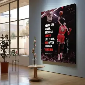 Kobe Bryant slam dunk canvas art closeup inspirational basketball poster