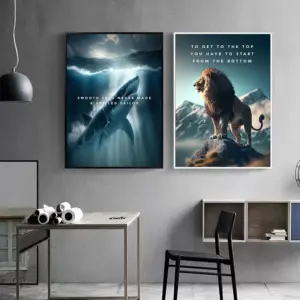Lion motivational poster