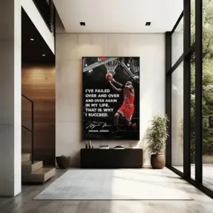 Basketball motivational poster Kobe slam dunk canvas 16x20 size chart