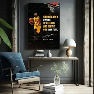 Inspirational Kobe Bryant poster slam dunk canvas frame options