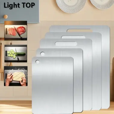 Stainless steel cutting board anti-slip featured image - food grade chopping board for kitchen hustle