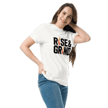 rise to grind white t-shirt