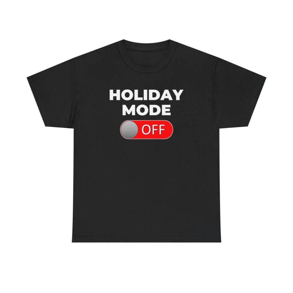 Funny Christmas burnout shirt in black, unisex fit displayed flat