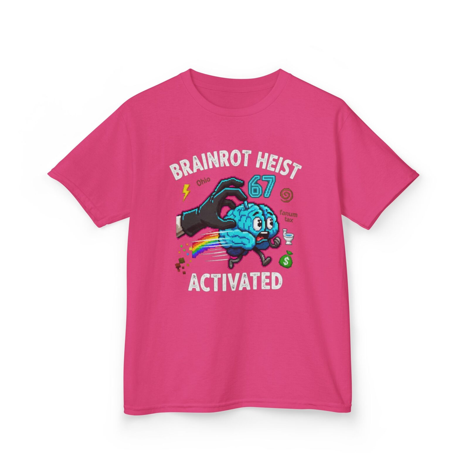 Funny 67 Brainrot Heist T-Shirt – Kids & Youth (Gildan 5000B) - Image 15