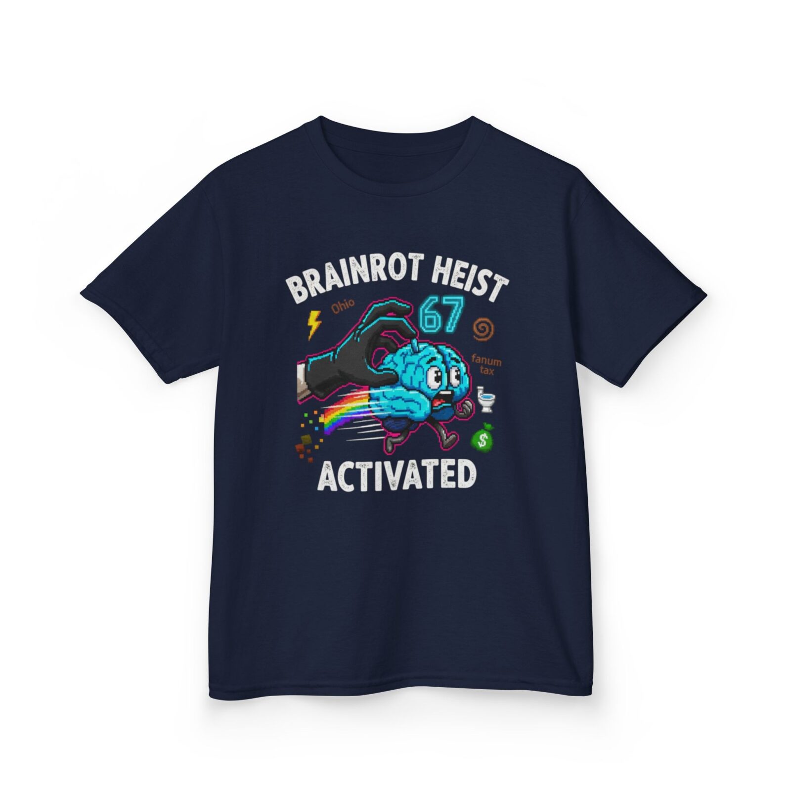 Funny 67 Brainrot Heist T-Shirt – Kids & Youth (Gildan 5000B) - Image 11