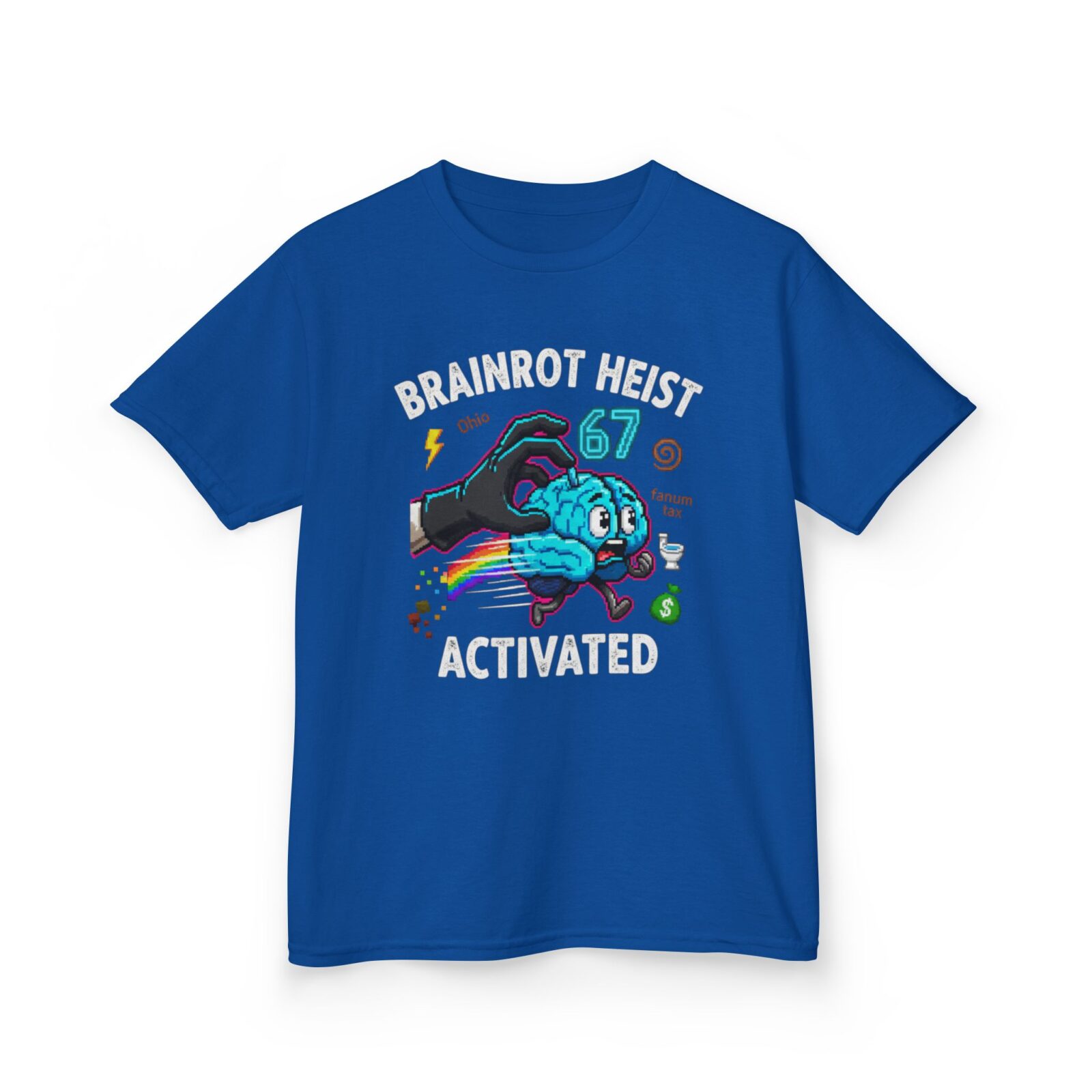 Funny 67 Brainrot Heist T-Shirt – Kids & Youth (Gildan 5000B) - Image 7