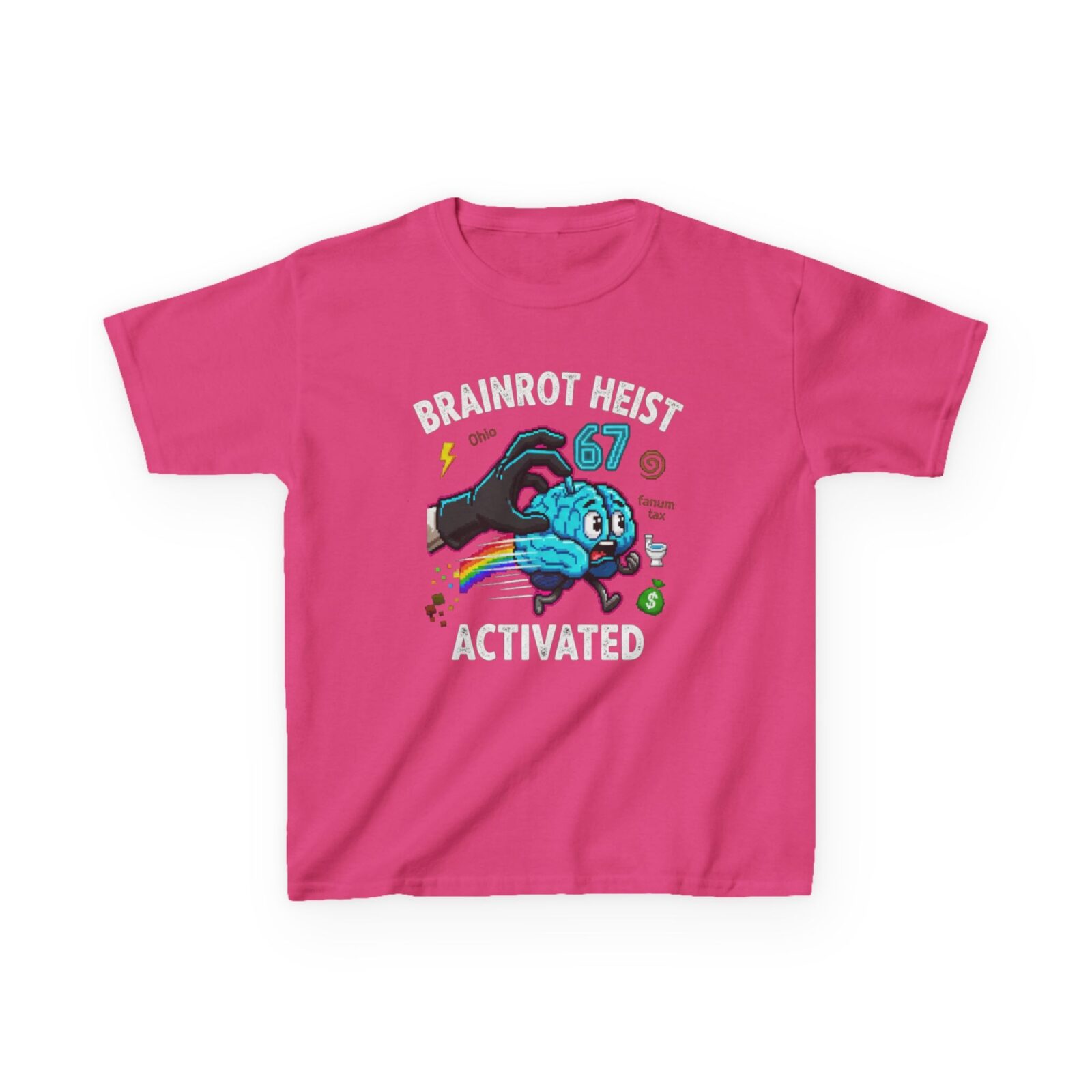 Funny 67 Brainrot Heist T-Shirt – Kids & Youth (Gildan 5000B) - Image 13