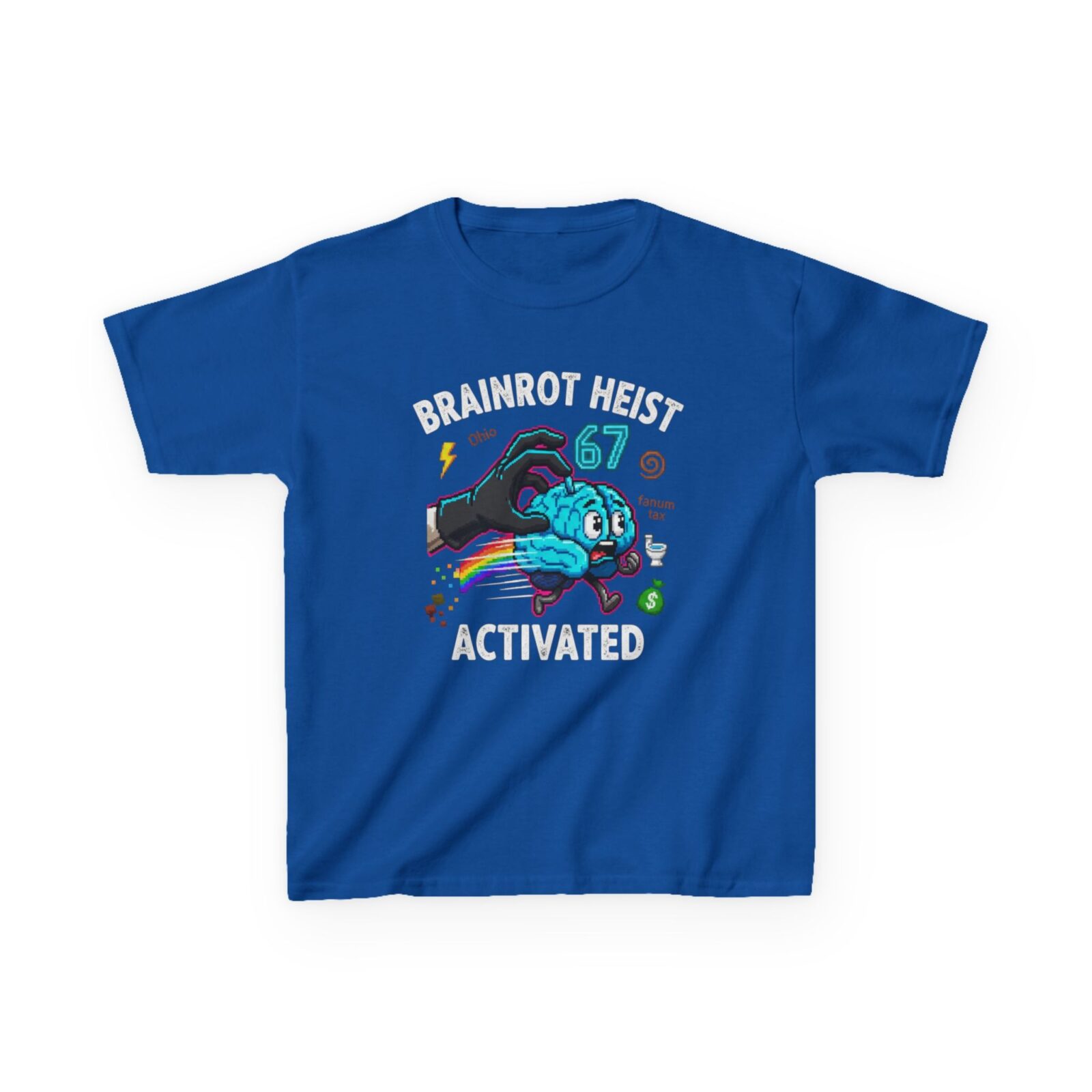 Funny 67 Brainrot Heist T-Shirt – Kids & Youth (Gildan 5000B) - Image 5