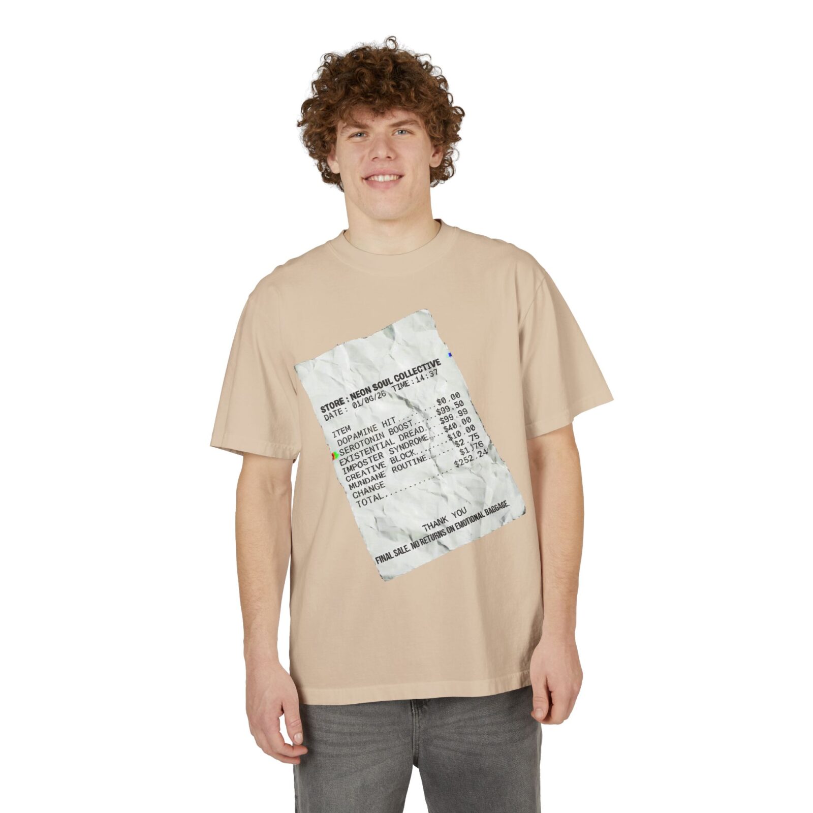Existential Dread Receipt Tee — Heavyweight Oversized Streetwear - Image 8