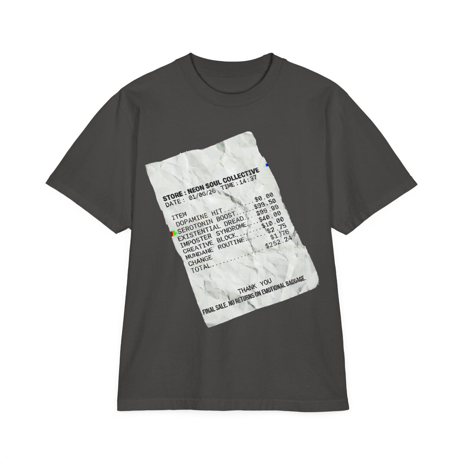 Existential Dread Receipt Tee — Heavyweight Oversized Streetwear - Image 13