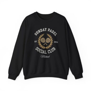 Personalized padel sweatshirt - forest green heritage crest design