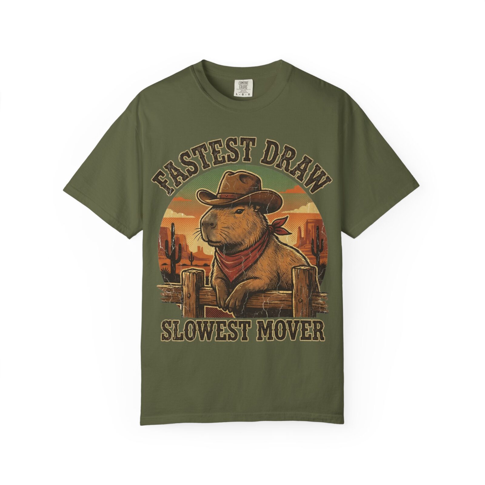 Capybara Shirt – Vintage Western Graphic Tee on Comfort Colors® - Image 37