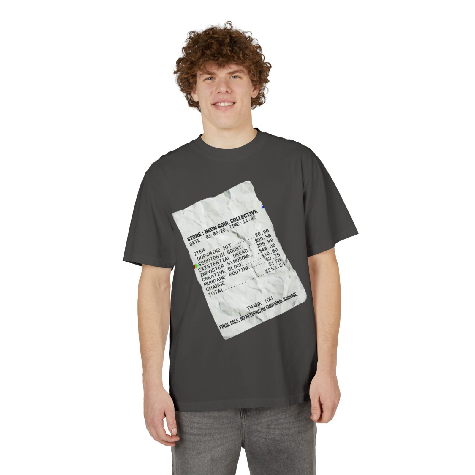 Existential Dread Receipt Tee — Heavyweight Oversized Streetwear - Image 14