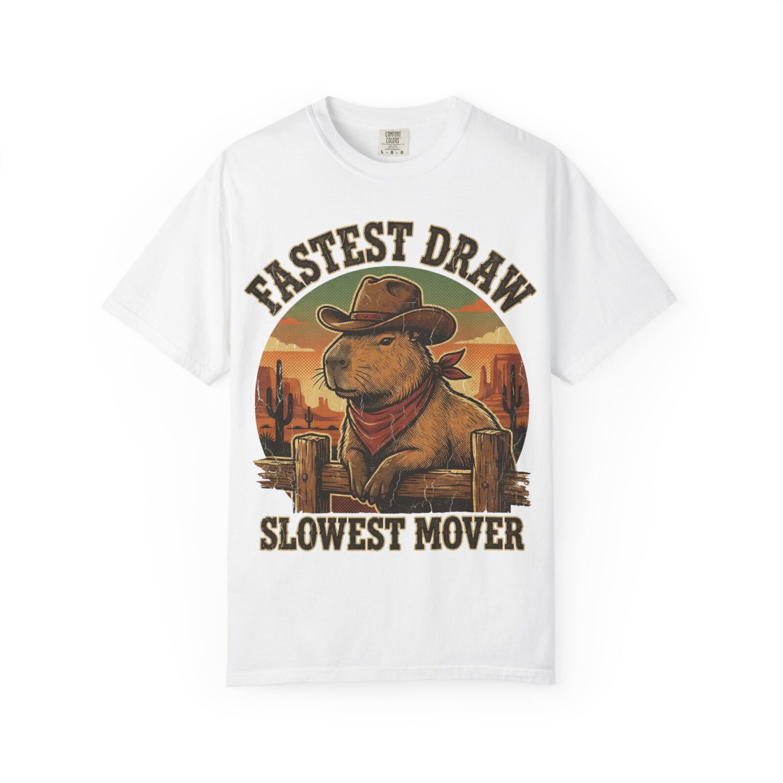 Capybara Shirt – Vintage Western Graphic Tee on Comfort Colors® - Image 5