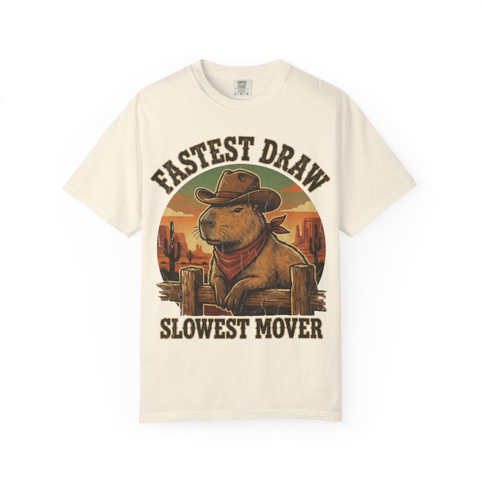 Capybara Shirt – Vintage Western Graphic Tee on Comfort Colors® - Image 13