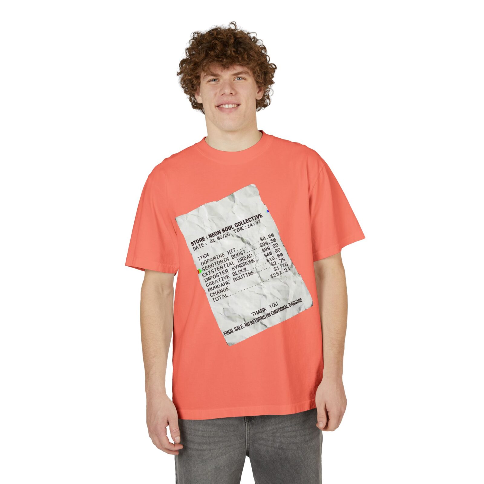 Existential Dread Receipt Tee — Heavyweight Oversized Streetwear - Image 17