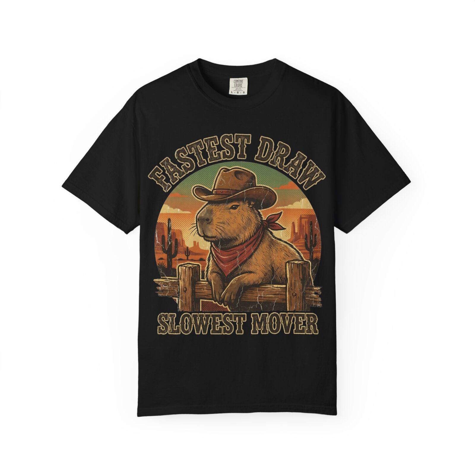 Capybara Shirt – Vintage Western Graphic Tee on Comfort Colors® - Image 53
