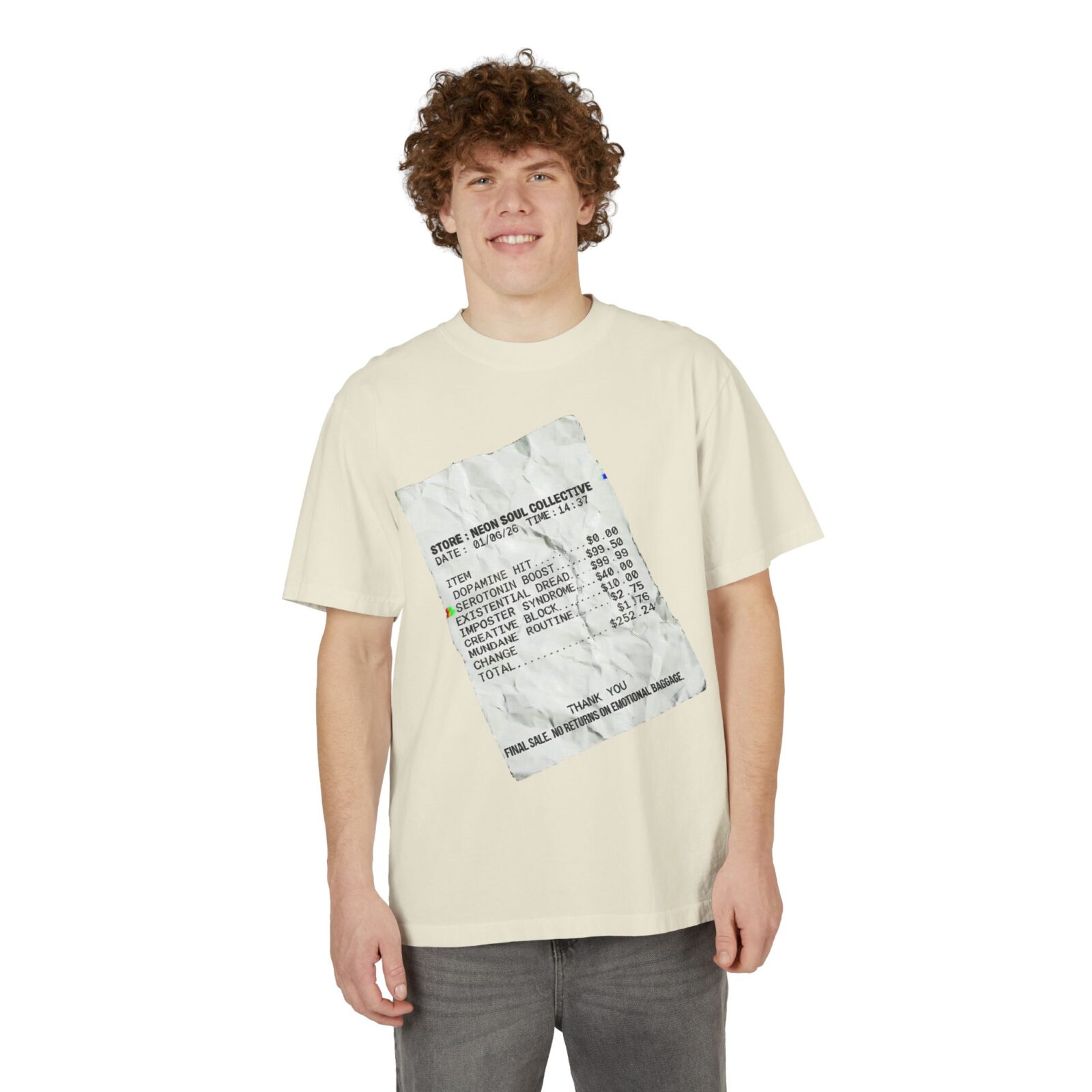 Existential Dread Receipt Tee — Heavyweight Oversized Streetwear - Image 5