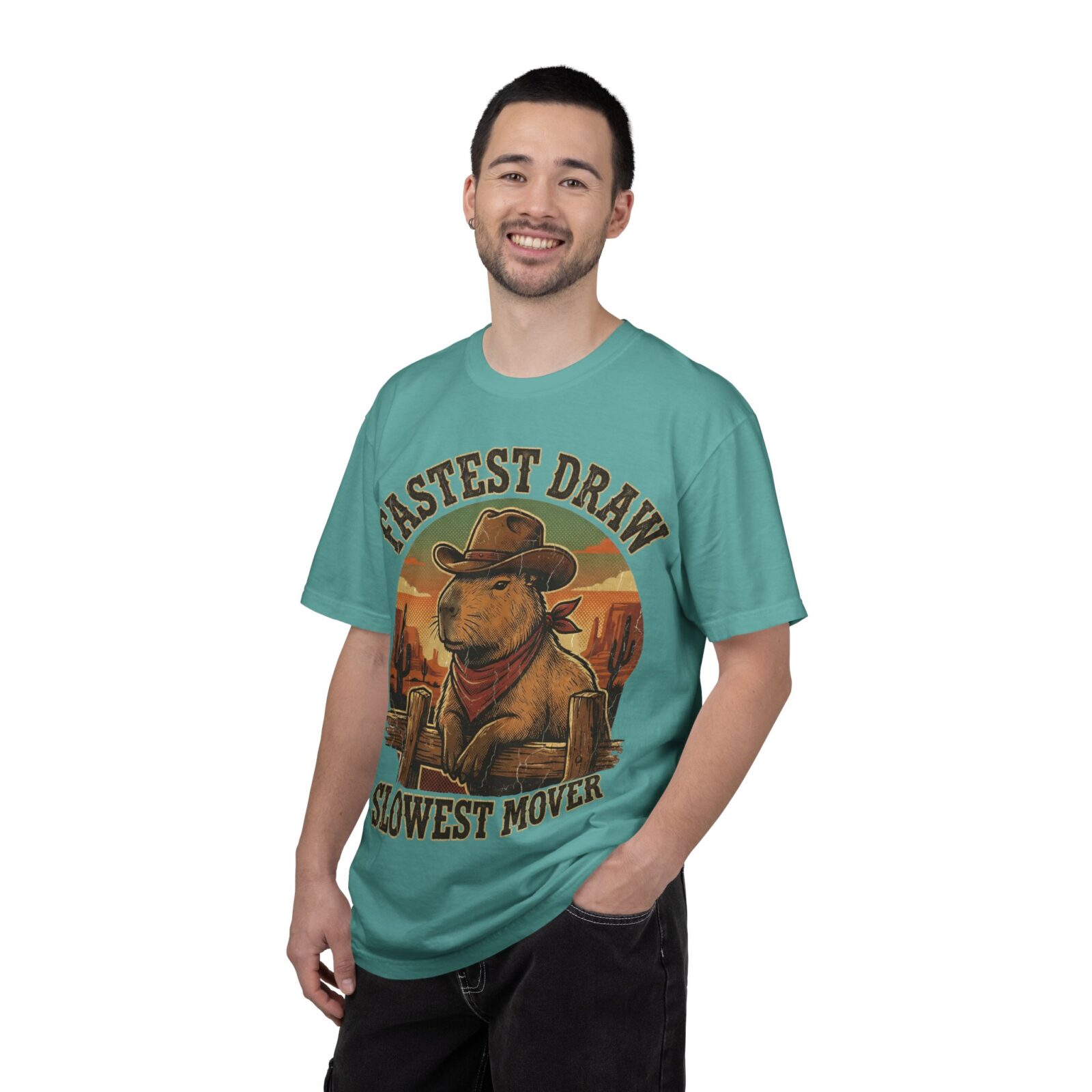Capybara Shirt – Vintage Western Graphic Tee on Comfort Colors® - Image 48