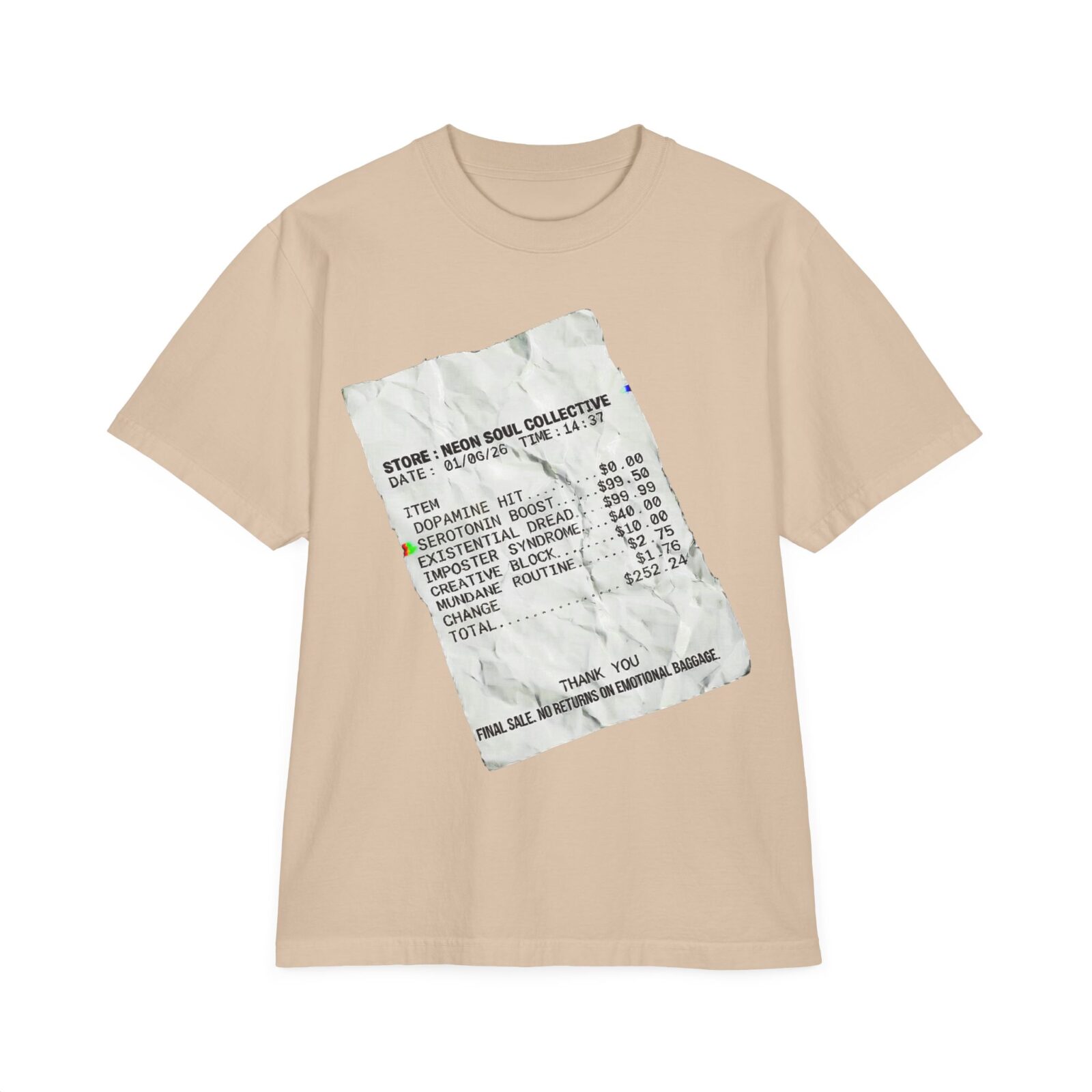 Existential Dread Receipt Tee — Heavyweight Oversized Streetwear - Image 7