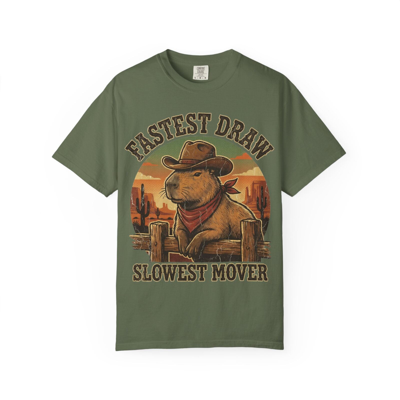 Capybara Shirt – Vintage Western Graphic Tee on Comfort Colors® - Image 33
