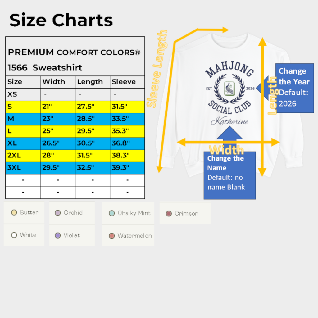Comfort Colors 1566 Mahjong sweatshirt